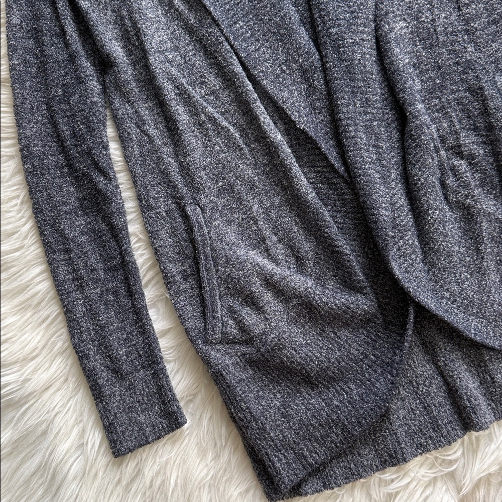 Barefoot Dreams CozyChic Lite Navy Blue Open Cardigan Size M - Picture 6 of 10